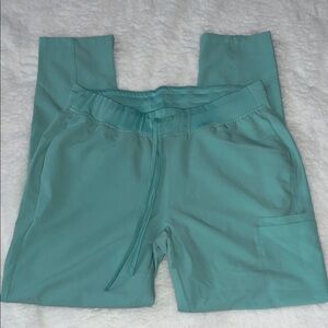 Mandala Teal Scrub Pants